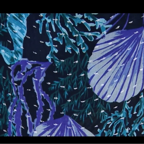 J JASÓN WU Printed Clíp Dot Scarf In Marine Blue - Picture 2 of 12